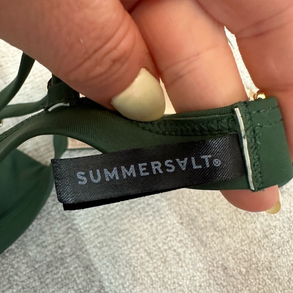 Summersalt The Triangle Bikini Top Olive (Size 2) - Picture 5 of 10